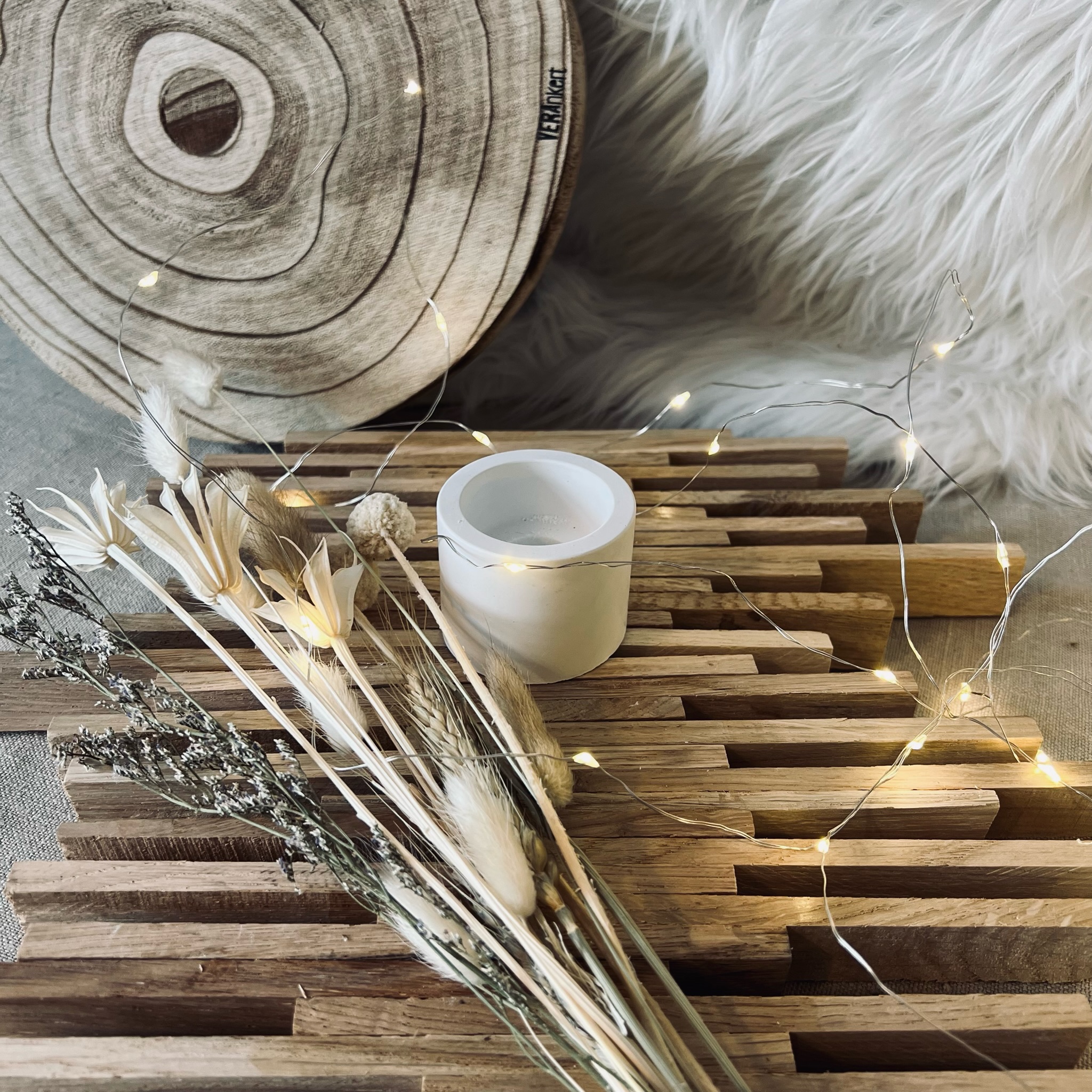 Kerzenhalter aus Gips