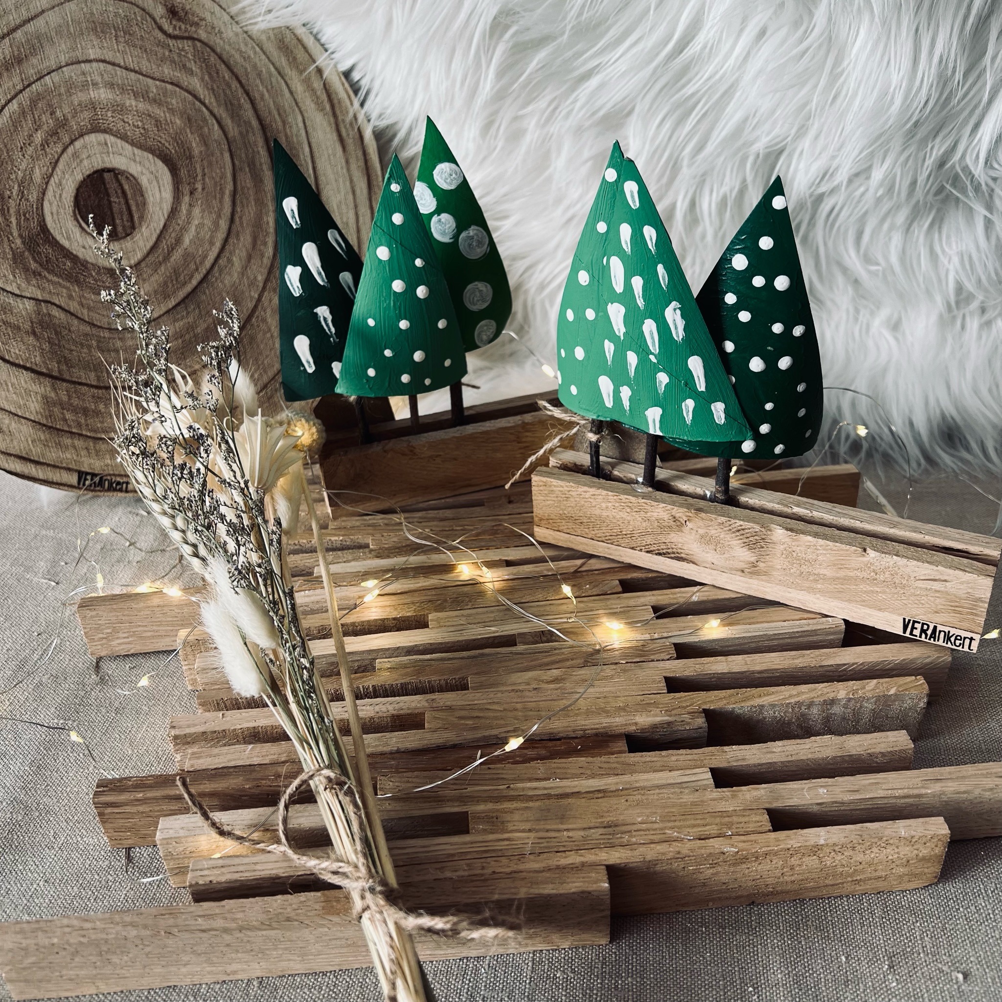 Holzfotoständer Baum